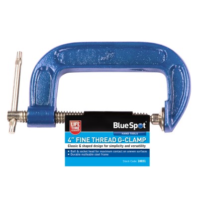 Blue Spot Tools Fine Thread G-Clamp 100mm 4 Inch 10031