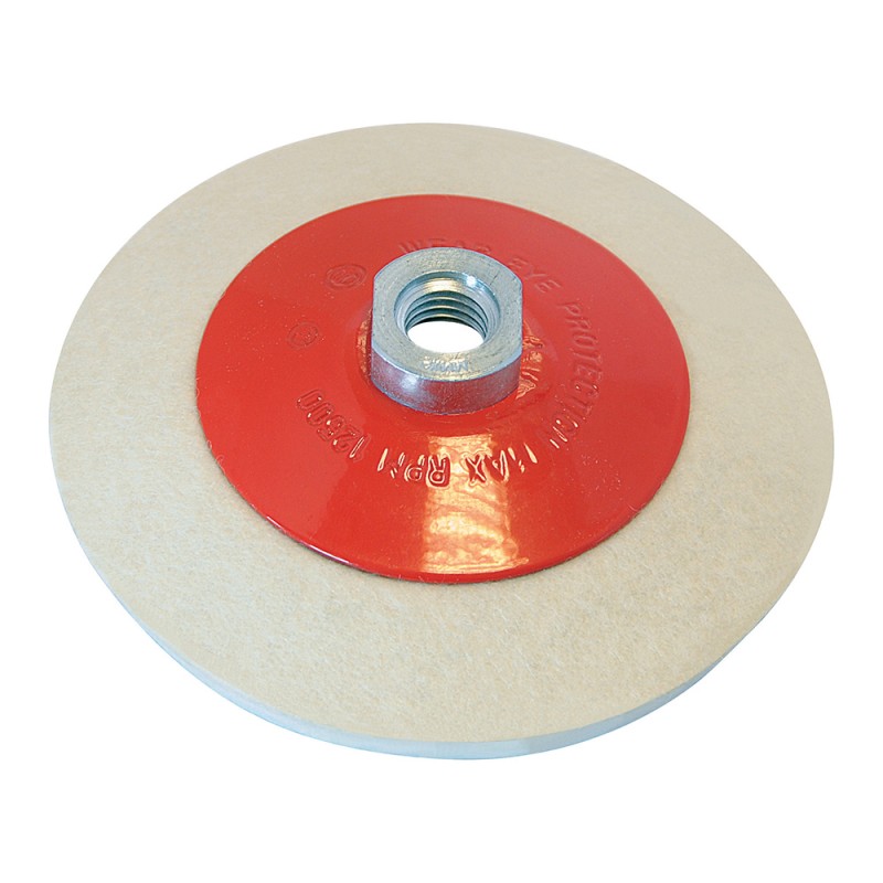 Silverline Tools Bevelled Felt Buffing Polishing Wheel 115mm 105864