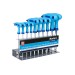 Blue Spot Tools Metric T Handle Ball End Hex Key Set Storage Rack 12186 Bluespot
