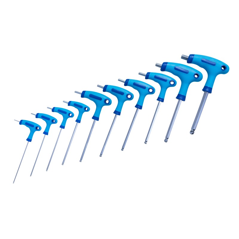 Blue Spot Tools Metric T Handle Ball End Hex Key Set Storage Rack 12186