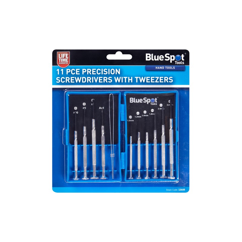 Blue Spot Tools Precision Screwdrivers With Tweezers 12608 Bluespot