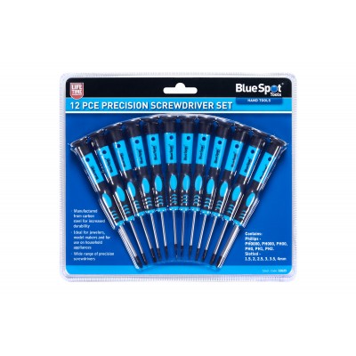Blue Spot Tools Precision Screwdriver 12 Piece Set 12625 Bluespot