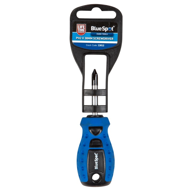 Blue Spot Tools Screwdriver Phillips Stubby PH2 38mm 13012 Bluespot