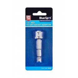 Blue Spot Tools Socket Adapter 1/4 Inch Hex to 3/8 Inch Socket 14102 Bluespot