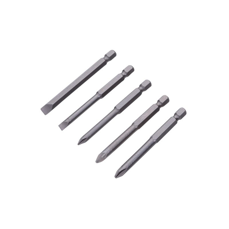 Blue Spot Screwdriver PH1 PH2 PZ2 Slotted Long Bits 75mm 14123 Bluespot