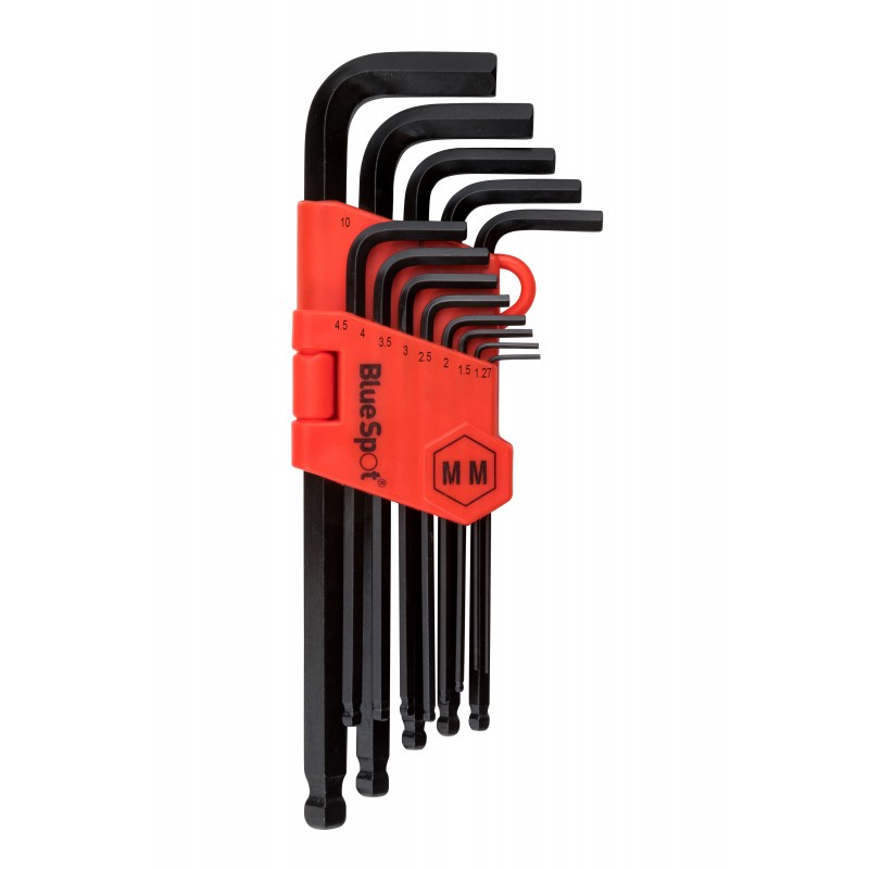 Blue Spot Tools Long Metric Ball End Hex Key Set 15303 Bluespot