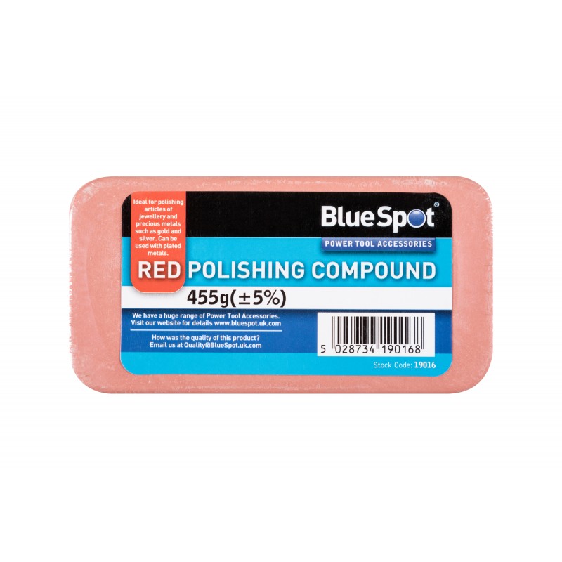 Blue Spot Tools Red Polishing Compound Jewellery Metal 19016 Bluespot