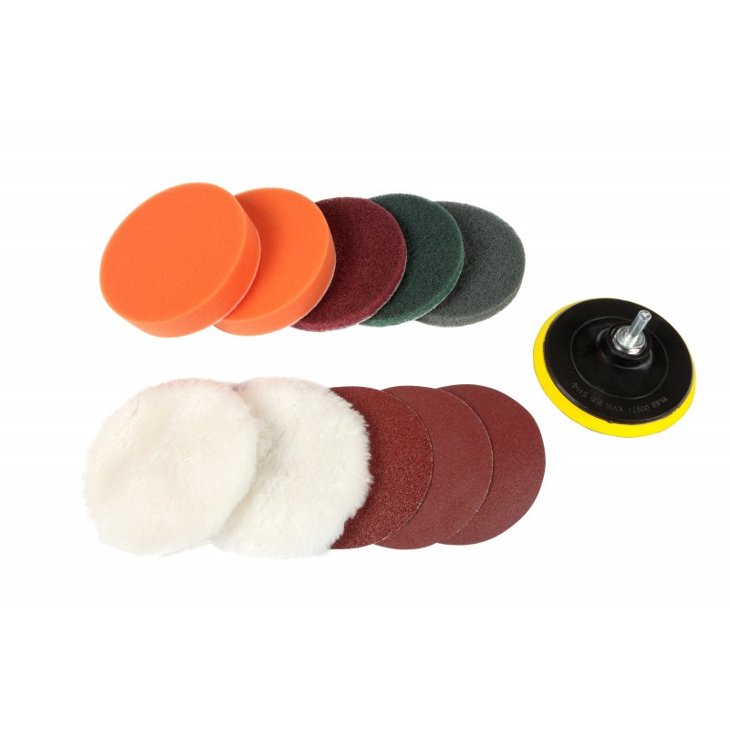 Blue Spot Tools Drill Type Buffing Sanding Kit 19034 Bluespot