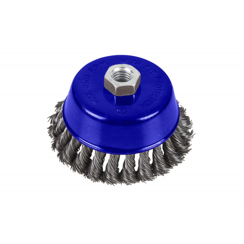 Blue Spot Tools 100mm Twist Knot Wire Cup Brush 19216 Bluespot