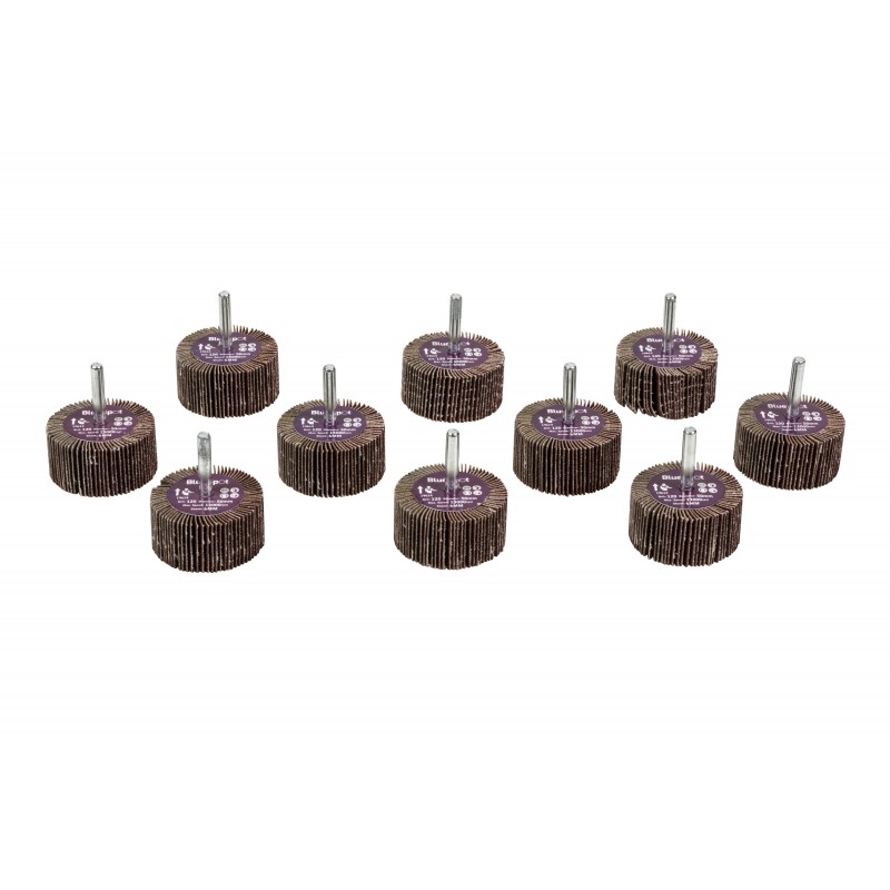Blue Spot 10pc 120 Grit Sanding Spindle Drum Flap Wheels 19614 Bluespot