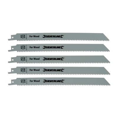 Silverline Tools Recip Reciprocating Saw Wood Cutting Blades 5 Pack 196500