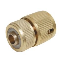 Silverline Tools Brass Quick Garden Hose Pipe Connector Water Stop 196506