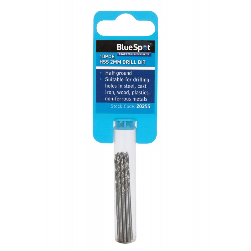 Blue Spot Tools HSS Drill Bit 2mm 10pc Set 20255 Bluespot Sealants and Tools Direct