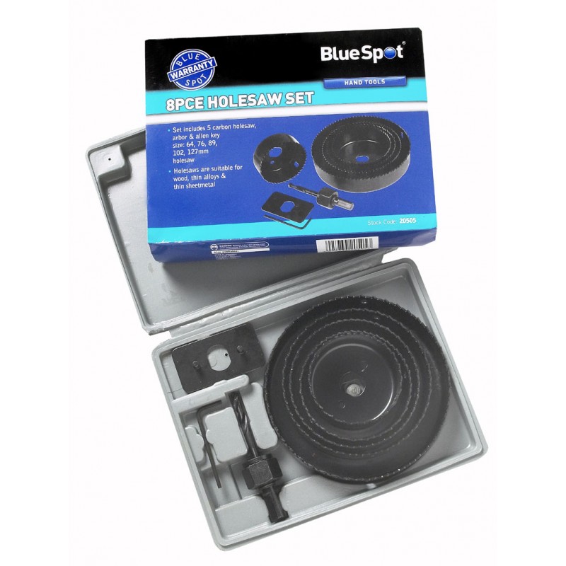 Blue Spot Tools 64mm to 127mm DIY Hole Saw Set 20505 Bluespot