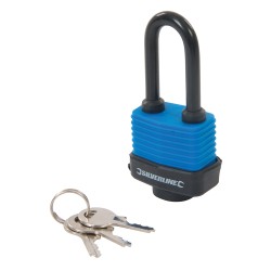 Silverline Tools Long Shackle Weather Resistant Padlock 48mm 218458