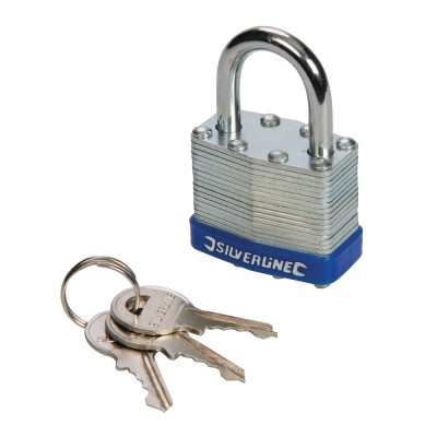 Silverline Laminated Steel Security Padlock - 40mm 224515