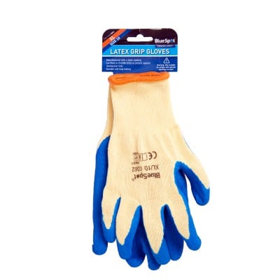 Blue Spot Tools Latex Grip XL EXTRA LARGE Work Gloves 23004 Bluespot