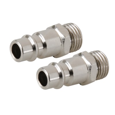 Silverline Air Tool Euro Bayonet Male 1/4 Inch BSP Thread Coupler 2pk 237618