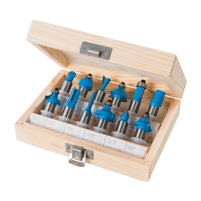 Silverline TCT 12mm Mixed Router Bit - 12 Piece Set 251591