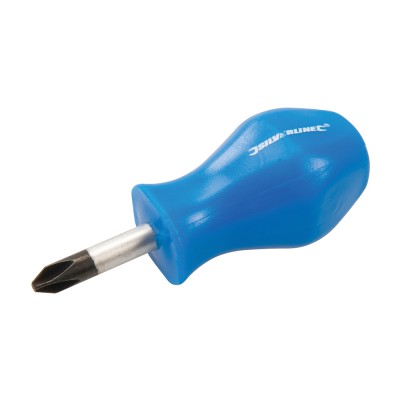 Silverline Stubby Screwdriver PH2 or PZ2 80mm 