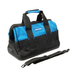 Silverline Tool Bag Hard Base Wide Mouth Inc Carry Strap 268974