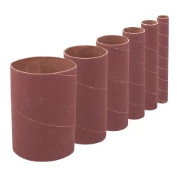 Silverline 90mm Bobbin Sanding Drum Sleeve 6pc Set 120 Grit 275267