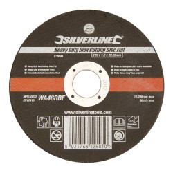 Silverline Heavy Duty Inox Metal Cutting Angle Grinder Disc 125mm 276598