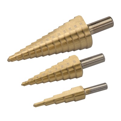 Silverline Tools Titanium Coated HSS Step Holesaw Drill Bit 3pc Set 282620