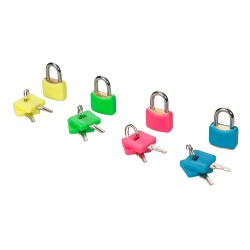 Silverline Tools Hi-Vis Neon Padlocks 20mm 4 Piece Set 282715