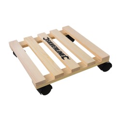 Silverline Tools Wooden Square Pot Trolley With 60kg Capacity 295928