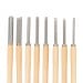 Silverline Tools Wood Turning Long Two Handed Chisel 8pc Set 303159