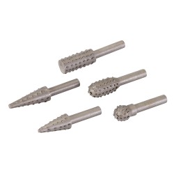 Silverline Tools Drill Die Grinder Rotary Carbon Steel Rasp 5pc Set 327567