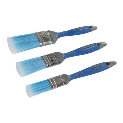 Silverline Tools Synthetic No Bristle Loss Paint Brush Set 344268