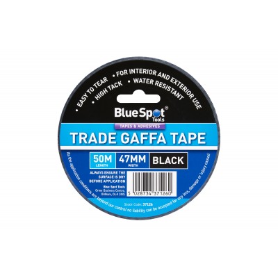 Blue Spot Tools Trade Gaffa Tape Black 47mm x 50m 37126 Bluespot