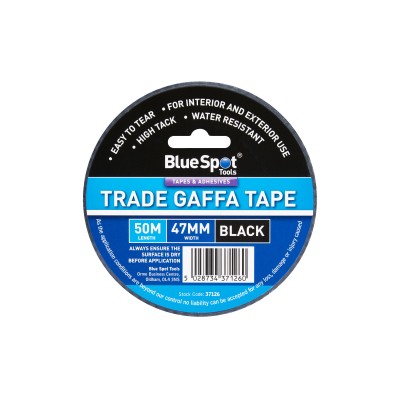 Blue Spot Tools Trade Gaffa Tape Black 47mm x 50m 37126 Bluespot