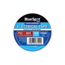 Blue Spot Tools Electrical Insulation Tape Red 19mm 37142 Bluespot
