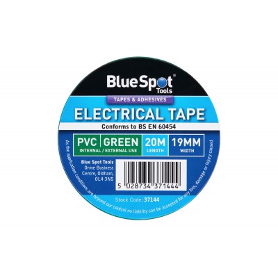 Blue Spot Tools Electrical Insulation Tape Green 19mm 37144 Bluespot
