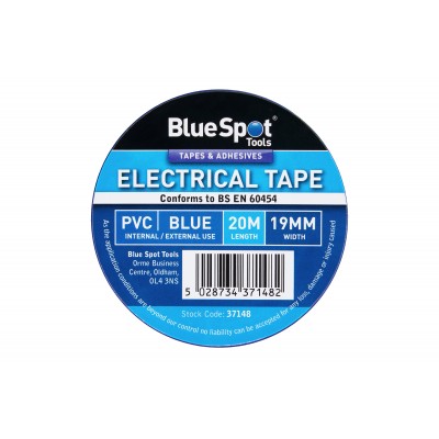 Blue Spot Tools Electrical Insulation Tape Blue 19mm 37148 Bluespot