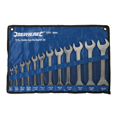 Silverline Tools Double Open Ended Spanner 12pc Set 6mm to 32mm 380681