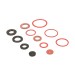 Fixman Red Fibre and Black Rubber Washers Mixed set 386124