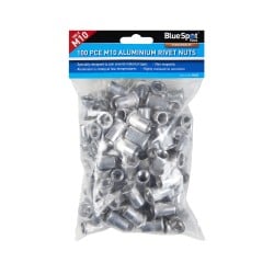 Blue Spot Tools Aluminium M10 Rivnut Rivet Nut Inserts 100pk 40622 Bluespot