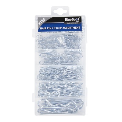 Blue Spot Tools Hair Pin R Clip Mixed 150pc Set 40628 Bluespot