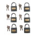 Silverline Iron Padlock Keyed Alike 6 Pack 407238