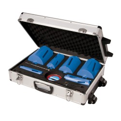 Silverline Diamond Core Drill Bit Kit 12pc Masonry Holesaw Set 427650