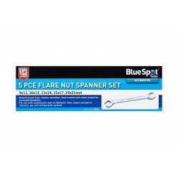 Blue Spot Tools 5pc Flare Nut Spanner Set 9mm to 21mm 04315