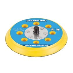 Silverline Hook and Loop Sanding Polishing Disc Backing Pad 125mm 432202