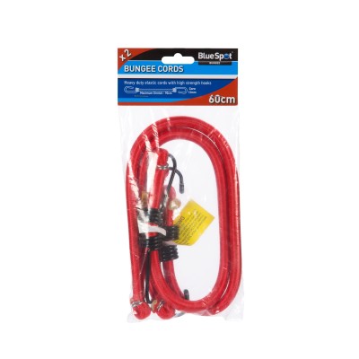 Blue Spot Tools Bungee Cord 60cm Red 45431 Bluespot Twin Pack