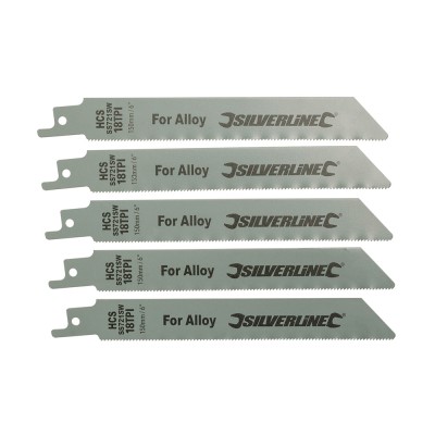 Silverline Recip Saw Blades for Wood and  Alloy 5 Pack 456919