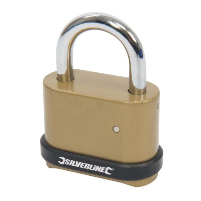 Silverline 4 Digit Recodable Zinc Alloy Combination Padlock 472645