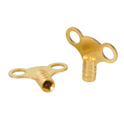 Dickie Dyer Brass Clock Type Radiator Bleed Keys 2pk 476883